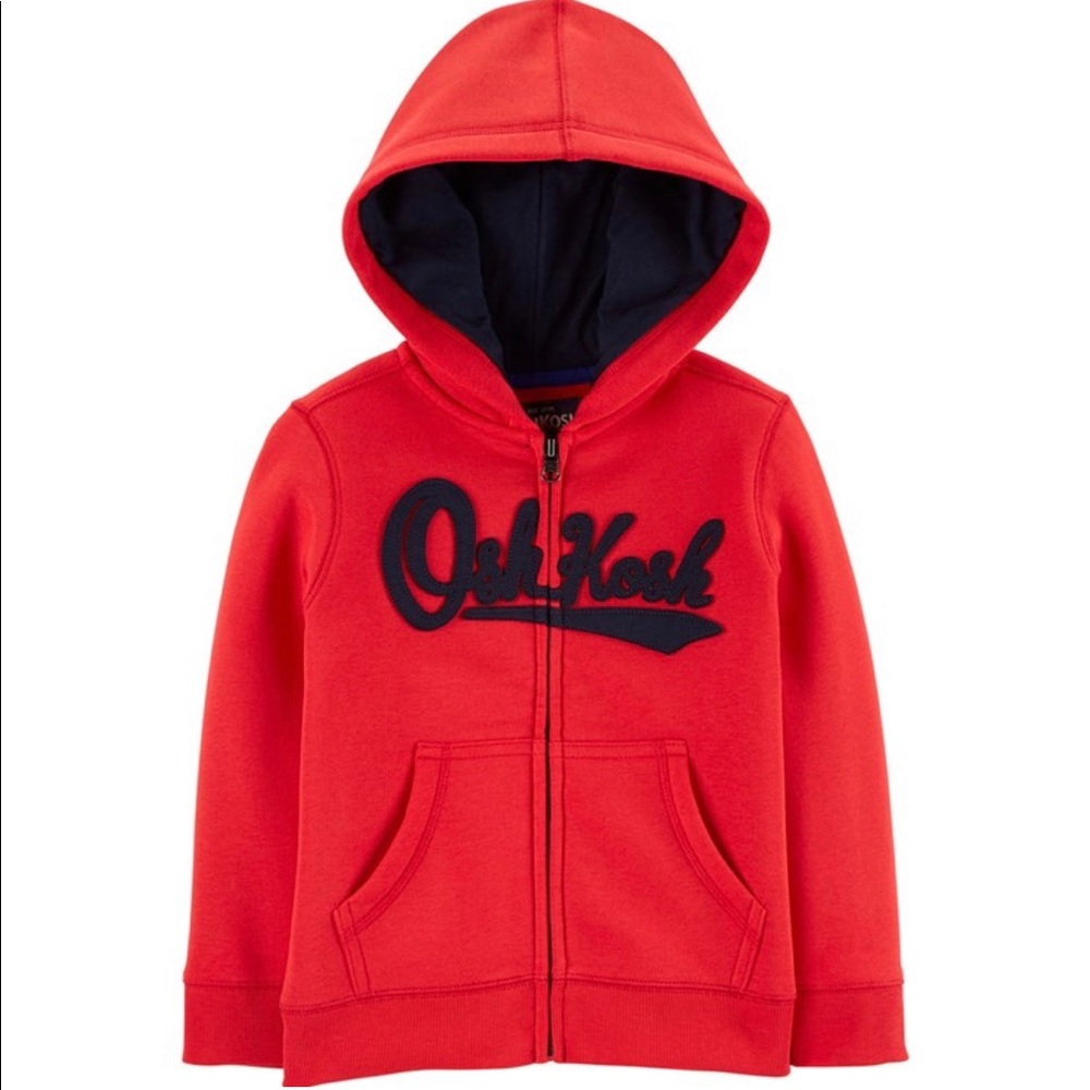 OshKosh Boys Red Logo Hoodie. Size 18M. NWT